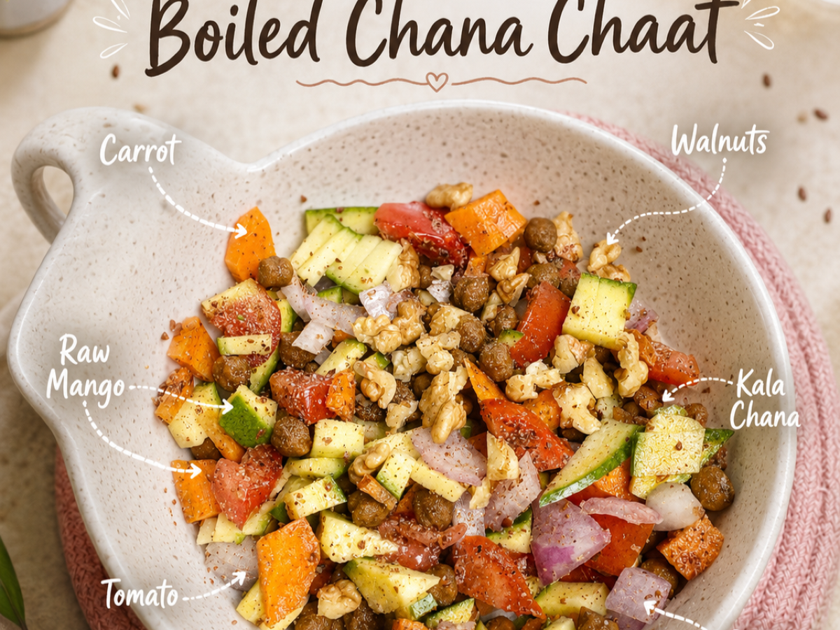 Boiled Kala Chana Chaat | High-Protein Salad for Weight Loss (Vegetarian Recipe)