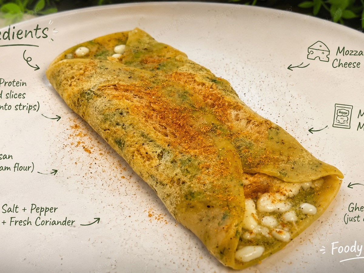High-Protein Cheesy Besan Toast