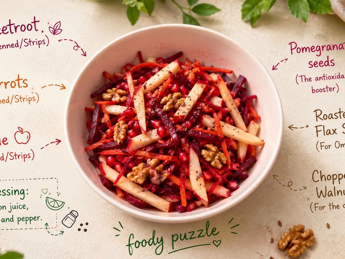 Beetroot, Carrot & Apple Detox Salad