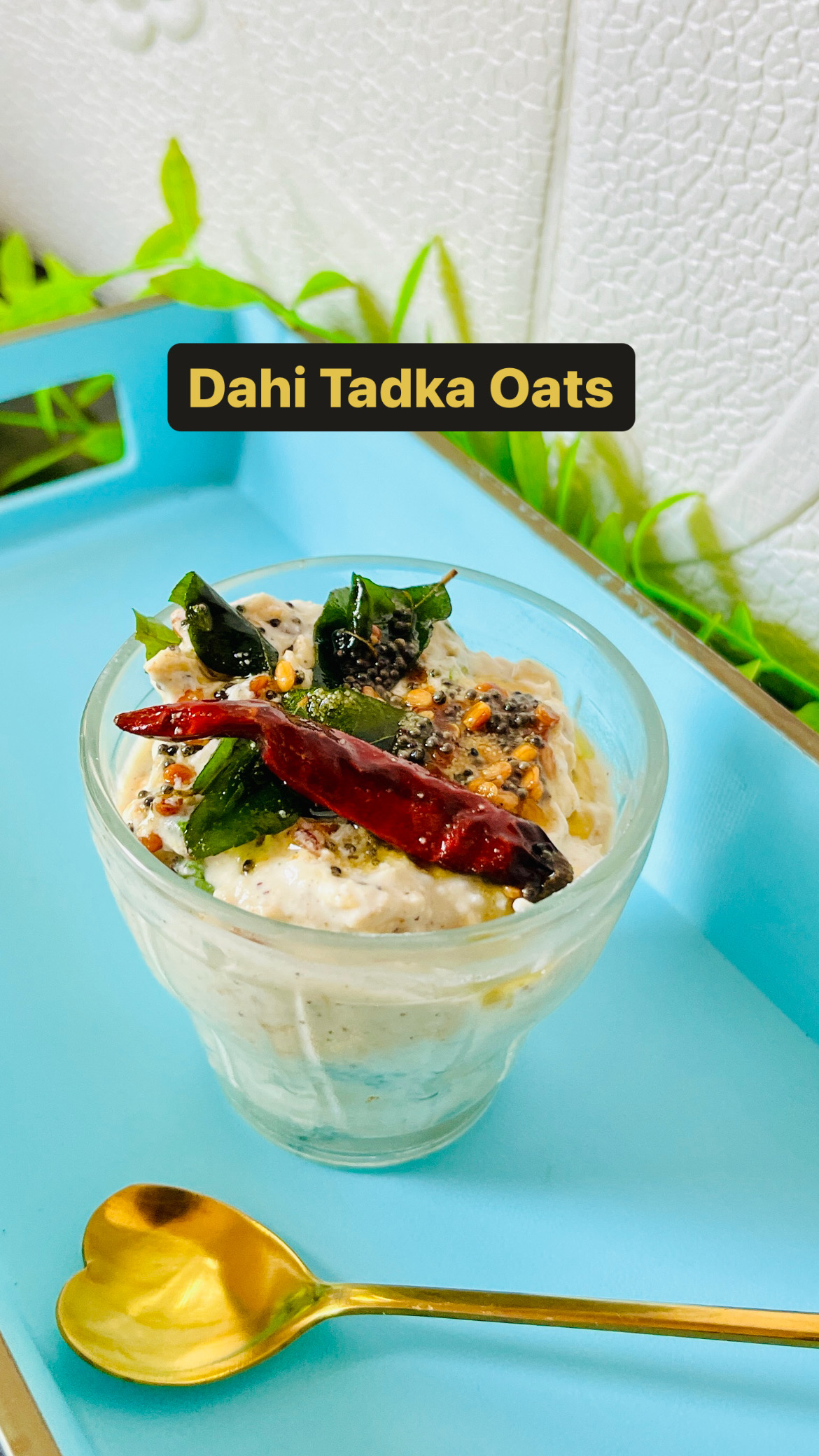 curd oats dahi tadka oatmeal easy recipe