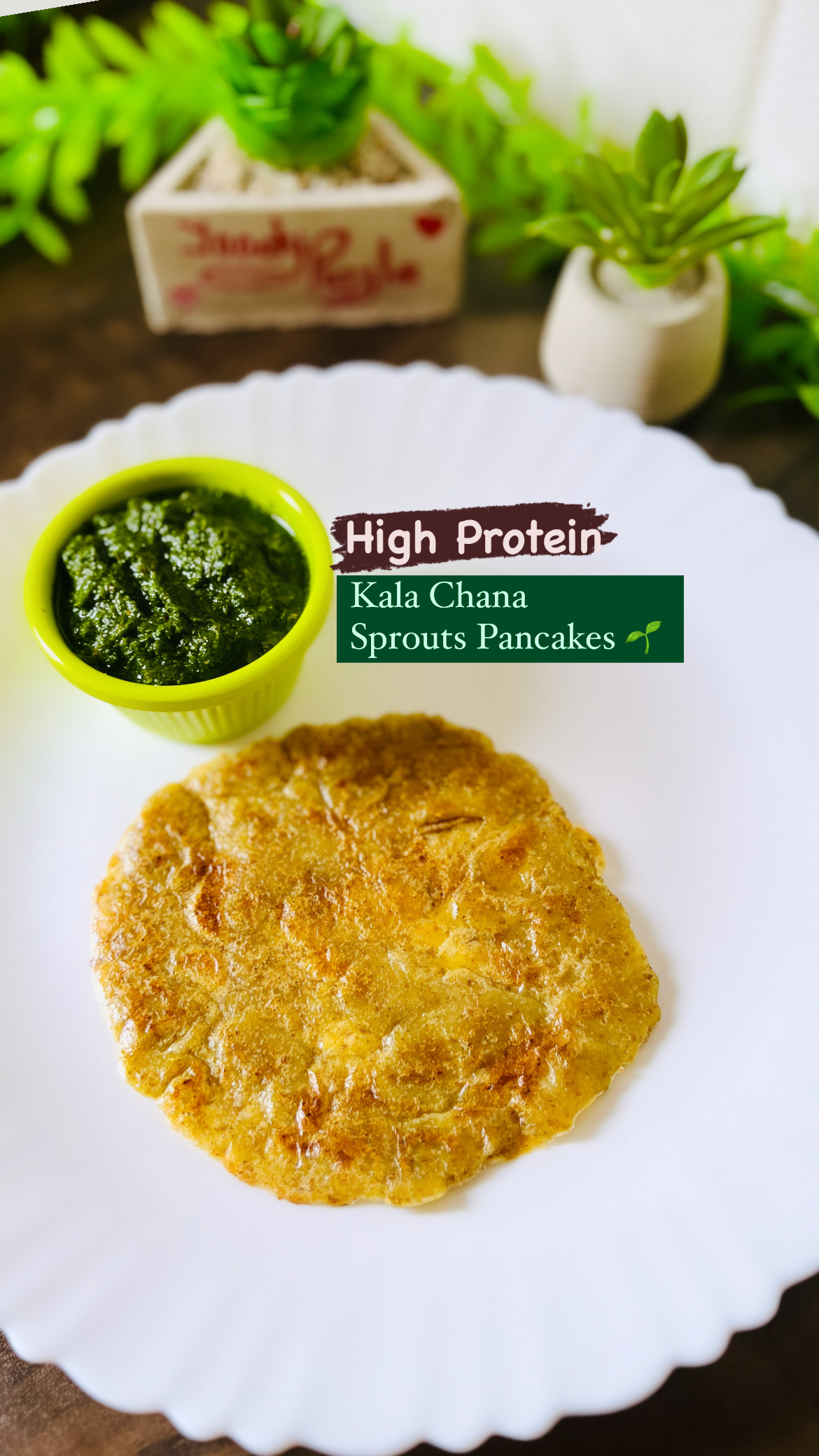 high protein kala chana sprouts pancakes